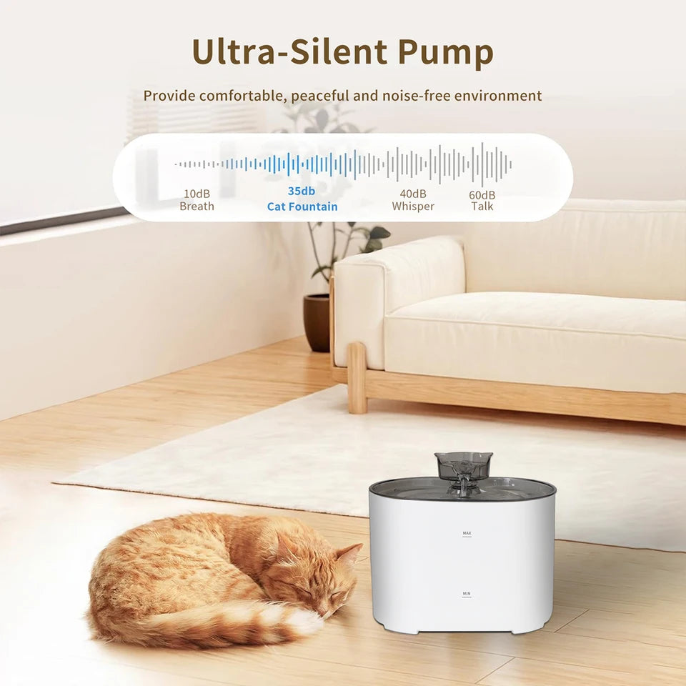 2.2L Ultra Quiet Cat Water Fountain Dispenser