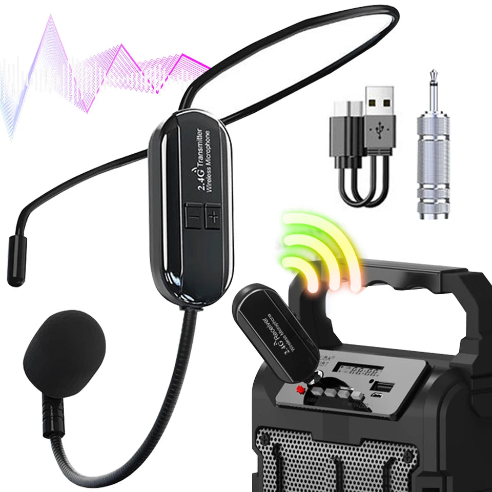 2.4G Wireless Headset Handheld Microphone System