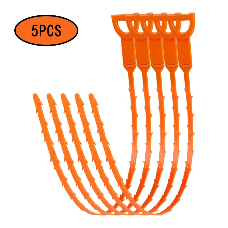 5 Piece Drain Clog Remover Set for Easy Cleaning